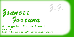 zsanett fortuna business card